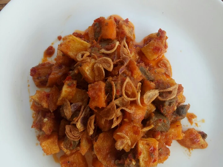 Cara Mudah Membuat Resep Kentang Ati sapi balado yang Bikin Ngiler