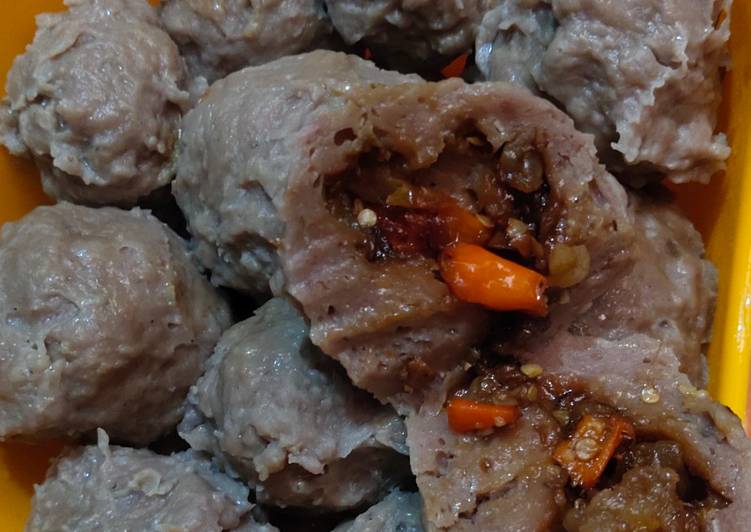 Spicy black pepper meatballs