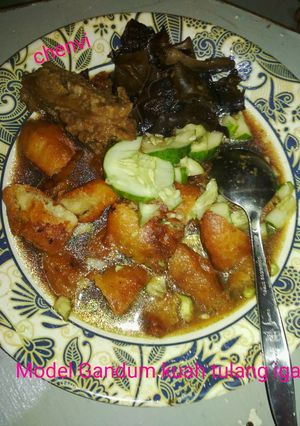 Foto resep Model Gandum Garing kuah tulang iga Palembang