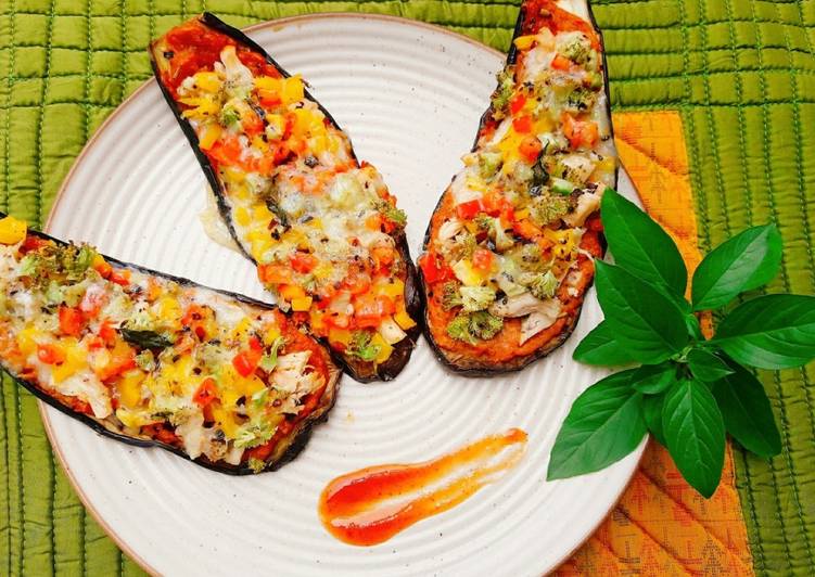 Steps to Prepare Homemade Easy Eggplant or Brinjal Pizza