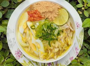 Foto resep Soto ayam koya khas lamongan komplit