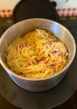 Une photo de Spaghetti à la carbonara au TM6