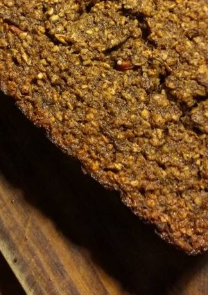 Una foto de Variante del Budín de Avena, pero de banana con cacao amargo