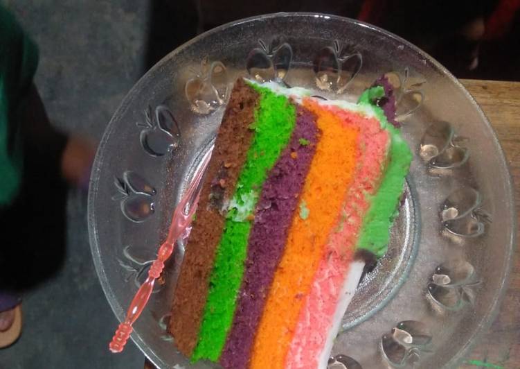 Rahasia Membuat Rainbow cake ❤ yang Bikin Ngiler