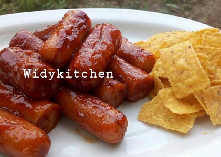 Cara mudah memasak Sosis bakar pedas manis penggagal diet 😄 yang Bisa Manjain Lidah