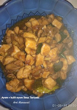 Foto resep Ayam + Kulit ayam Saus Teriyaki
