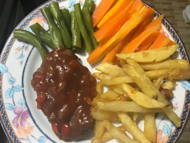 Langkah Gampang Membikin Resep Steak daging bbq yang Bisa Manjain Lidah Anti Ribet, Sempurna