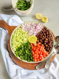 A picture of Healthy chana salad.
