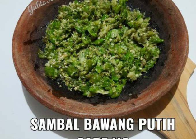 Resep 117.Sambal Bawang Putih Cabe Ijo, Enak Banget