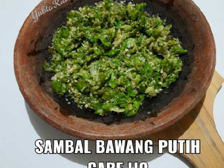 Resep 117.Sambal Bawang Putih Cabe Ijo, Enak Banget