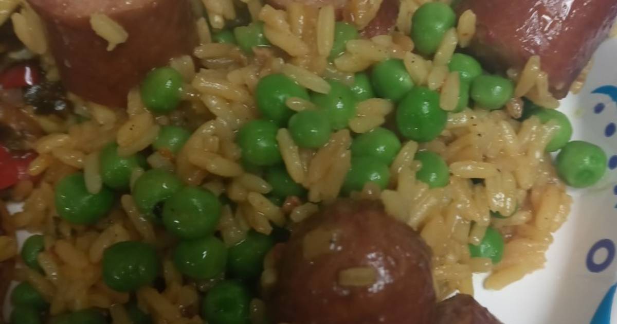 Smoked Beef Sausage and Yellow Rice Recipe by skunkmonkey101 Cookpad