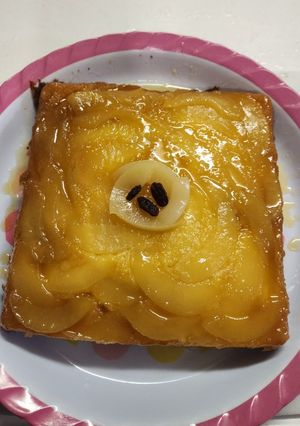 Una foto de Torta de melocon al revés