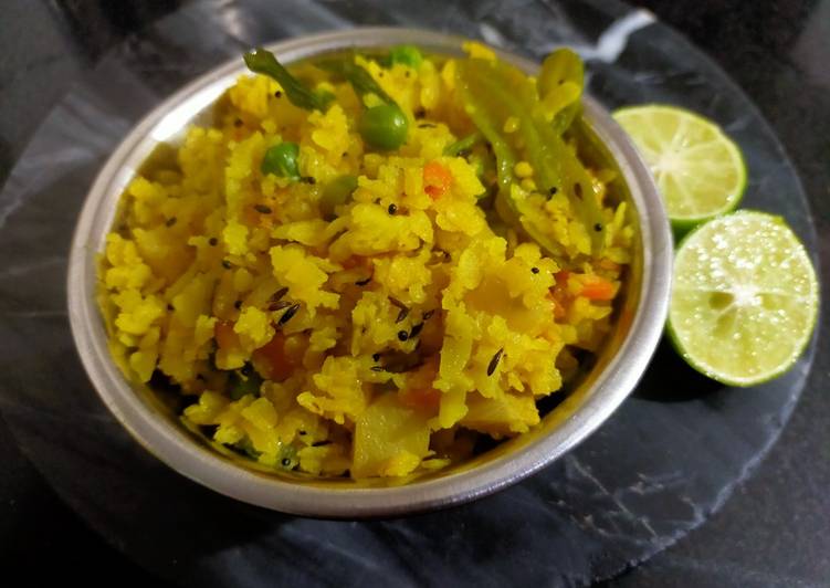 Easiest Way to Make Homemade Mixed Vegetables Poha