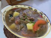 Gambar serai daging sup