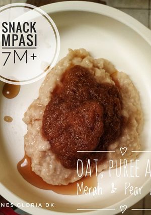 Foto resep Oat Saus Puree Apel & Pear