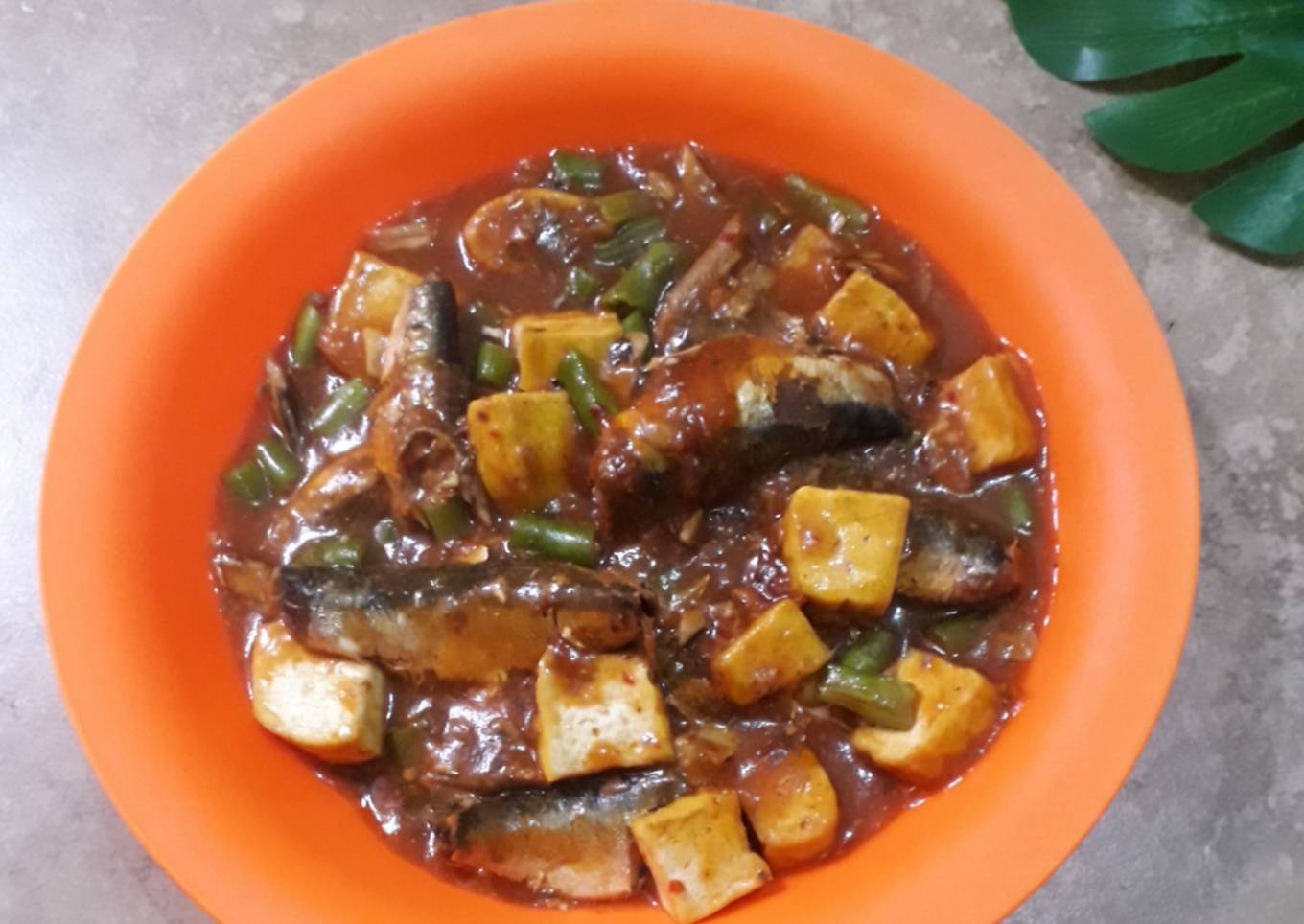 Oseng tahu buncis sarden