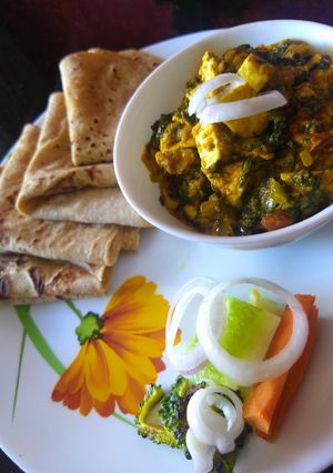 A picture of Paneer Makhan Palak.