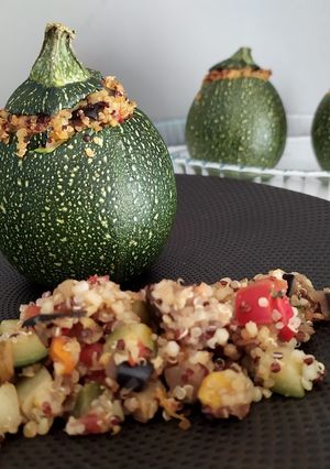 Une photo de Courgettes farcies au quinoa - IG Bas