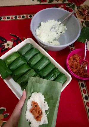 Foto resep Lontong isi oncom