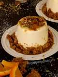 Vegan Panna Cotta with Orange Caramel and Pistachio Streusel