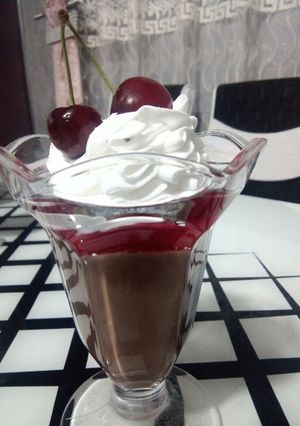 صورة لوصفة تحلية الشوكولاتة بالكرز بلمسة ريتال باردة لصيف 🌸💓👍🍒🍒🍒🍒🍒🍒🍒
