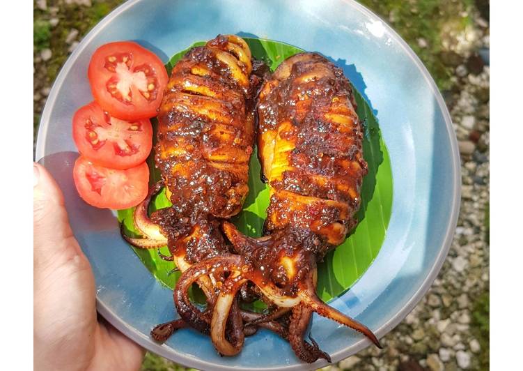 Resep 61.Cumi Bakar Pedes Manis 🦑🌶🤤😍👌🏻 Enak dan Antiribet