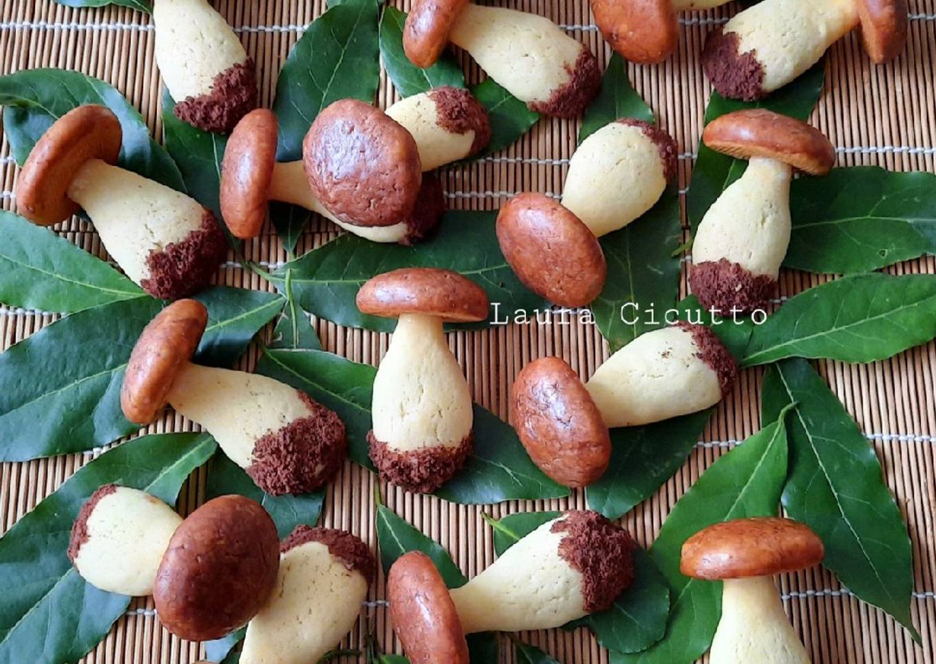 Porcini mushroom biscuits in shortcrust