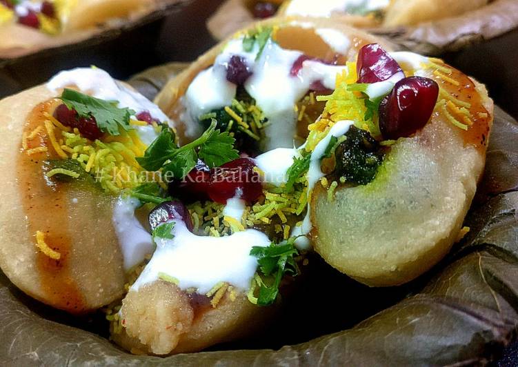 Steps to Make Perfect Dahi Puri or Mitha golgappa