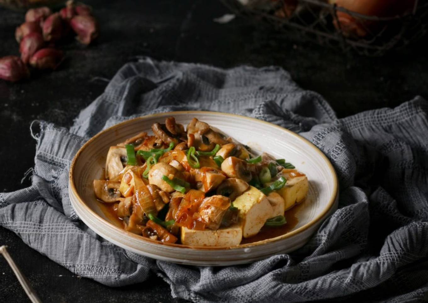 Jamur tahu saus tiram