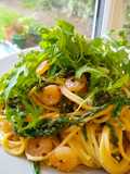 Spaghetti with Samphire and Shrimp