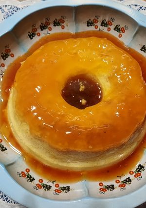 Una foto de Flan casero de queso tipo Cheesecake
