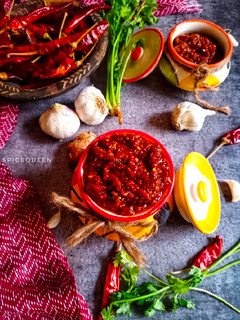 A picture of Schezwan Chutney / Sauce.