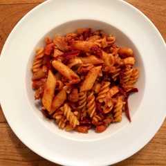 Una foto de Pasta con Frutti di Mare y tomates secos – Receta original