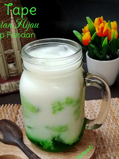 Foto resep Es Tape Ketan Hijau Sirup Pandan