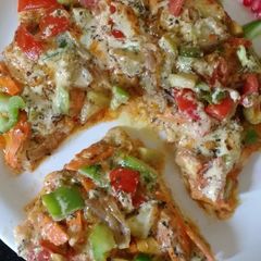 A picture of Healthy juniors.... Lauki Uttapam Pizza.
