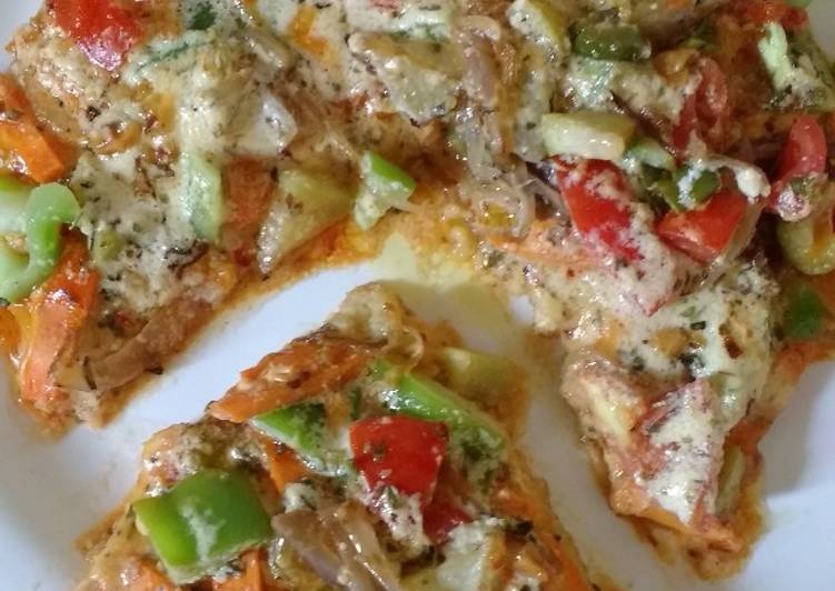 Recipe of Award-winning Healthy juniors…. Lauki Uttapam Pizza