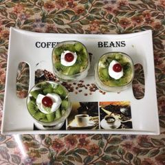 A picture of Instant kiwi glass pudding 3 layer.