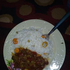 A picture of Rice & stew.