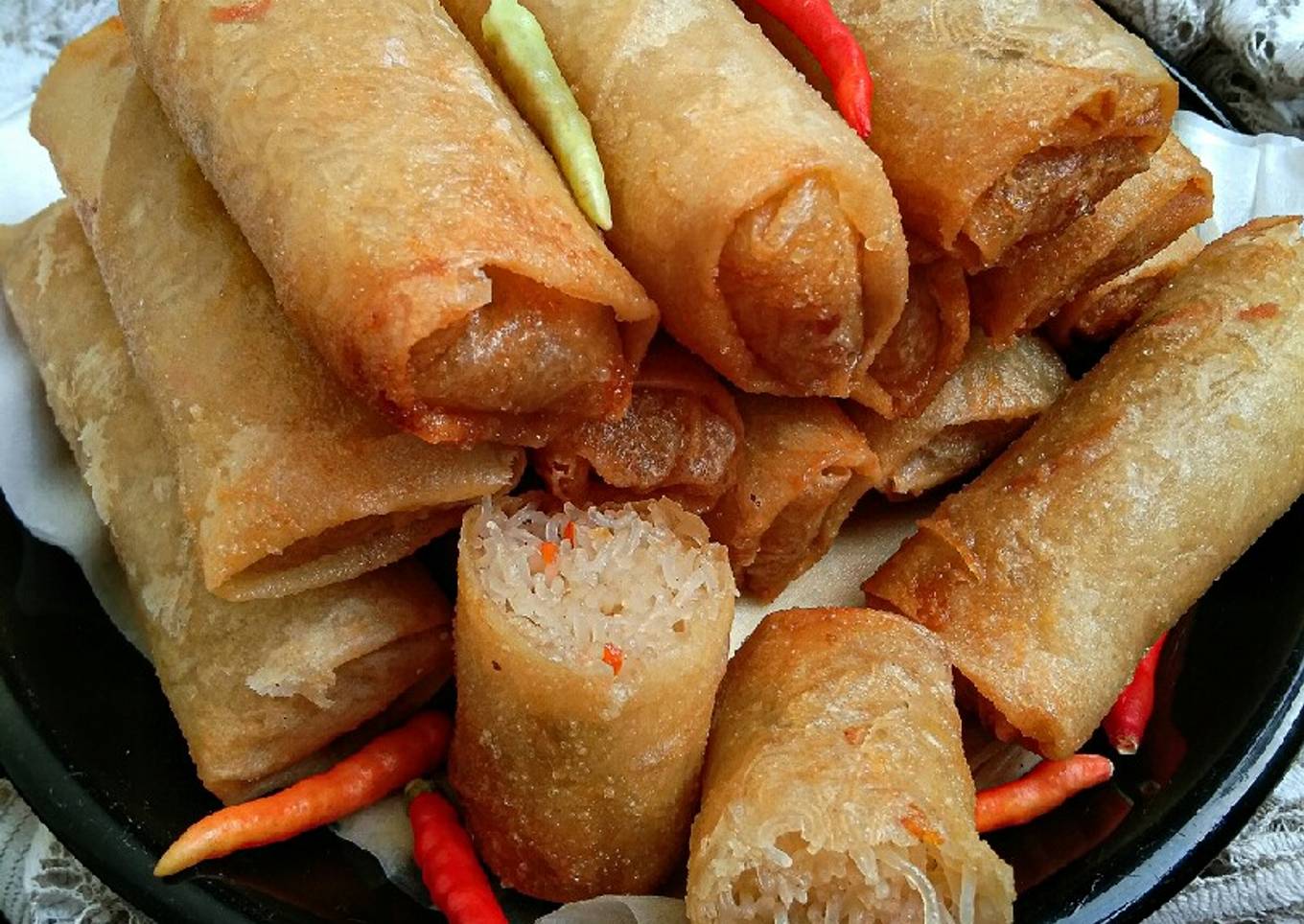 Lumpia Bidang Krispi (Isi Bihun, Wortel & Udang)