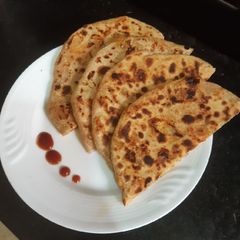 Pizza parantha A picture of Pizza parantha.