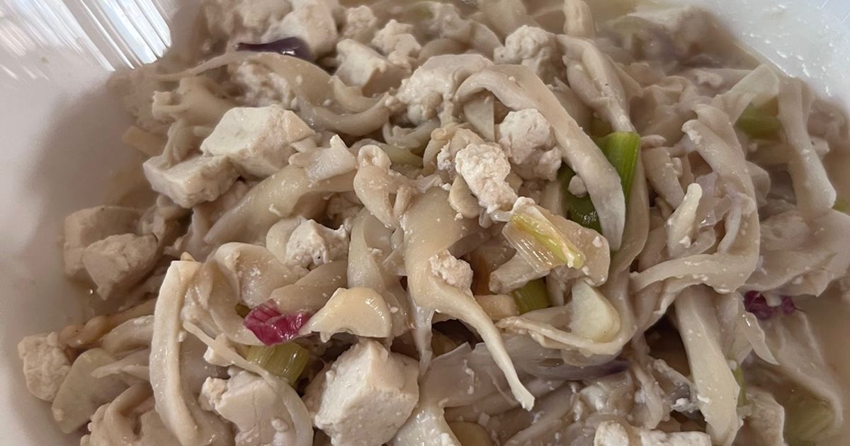 Resep tumis tahu putih jamur putih rumahan enak dan mudah - Cookpad