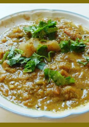 A picture of Mango dal (Mango puli paruppu in tamil).
