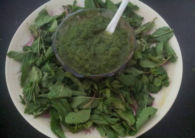 Raw mango green chutney Raw mango green chutney