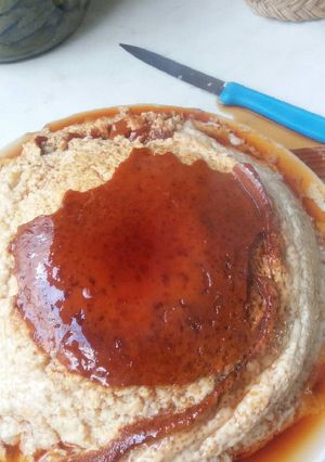 Una foto de Flan de huevo casero
