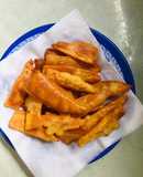 Khoai lang tẩm sữa tươi chiên giòn