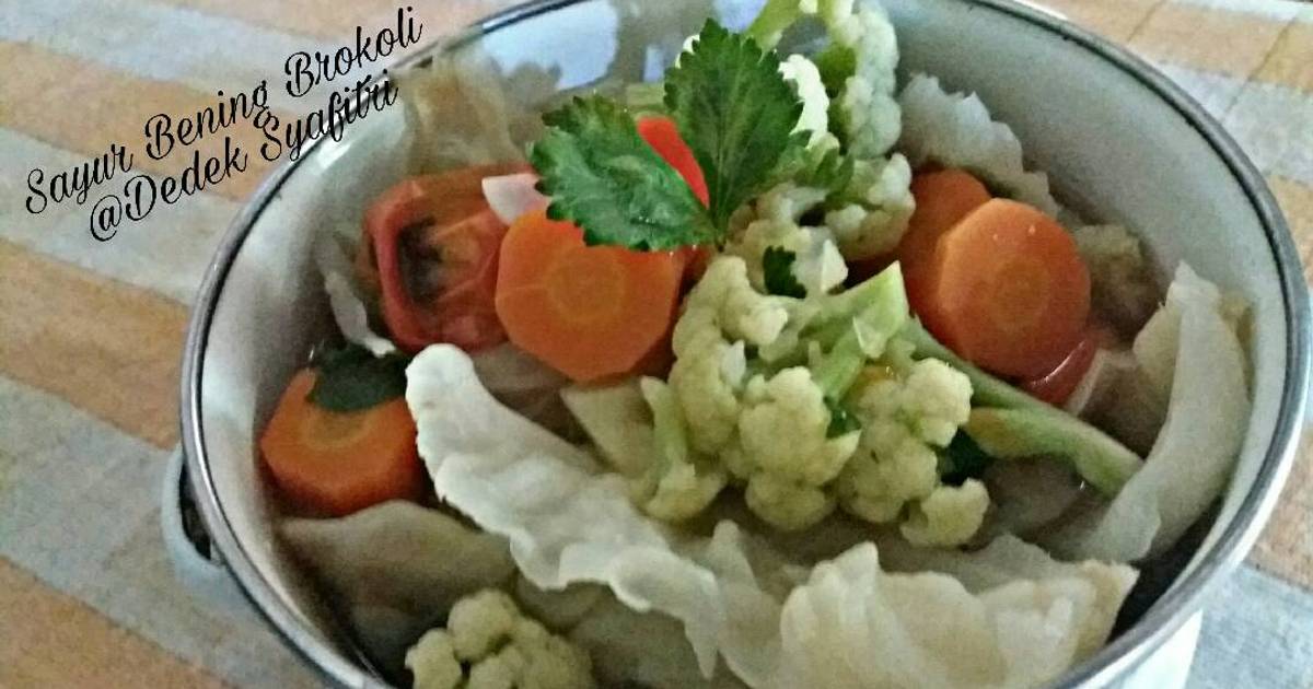 Resep Sayur Bening Brokoli Oleh Dedek Syafitri Mamanya Rayhan Cookpad