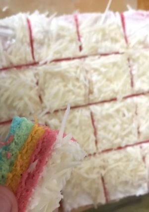 Foto resep Rainbow cake ekonomis