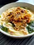Udon Noodle Soup with Chicken Mushroom
