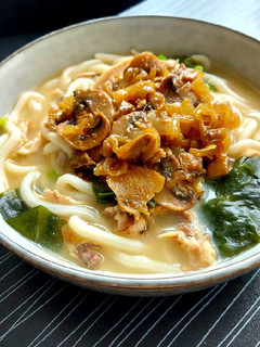 Foto resep Udon Noodle Soup with Chicken Mushroom