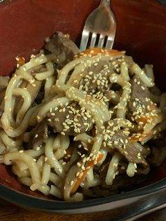 A picture of Beef Bulgogi Udon Stir Fry.